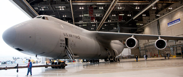 Lockheed Martin performs maintenance on C-5C Galaxay aircraft